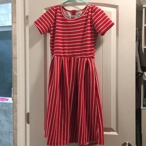 Small Red/White Lularoe Amelia Dress
